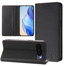 Per Google Pixel 10 / 10 Pro 5G Global RC01 Custodia per telefono in pelle RFID con ventosa magnetica a doppia piega (nero)