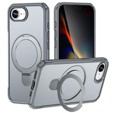 Per iPhone 16e Custodia per telefono con supporto magnetico MagSafe Skin Feel (grigio)