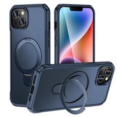 Per iPhone 14/13 Custodia per telefono con supporto magnetico MagSafe Skin Feel (blu reale)