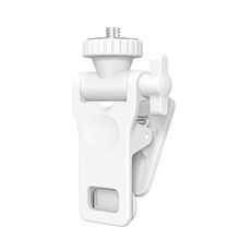 Clip per telefono cellulare universale con luce di riempimento da 1/4 di vite, clip esterna per videoconferenza GoPro, laptop e PC (piatto grande, bianco)