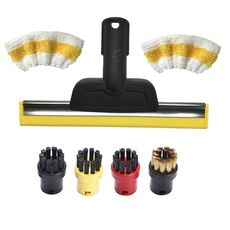 Per Karcher SC2 / SC3 / SC4 / SC5 / CTK10 / CTK20 Pulitore a vapore Pulizia specchi in vetro Ugello tergicristallo Accessori 2.863-025.0, Stile: 1 raschietto + 2 coperture + 4 spazzole
