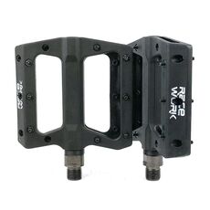 RACEWORK RK091 1 paio di pedali in fibra di nylon per mountain bike, pedali antiscivolo per ciclismo (nero)