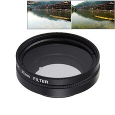 JUNESTAR per Xiaomi Xiaoyi Yi II 4K Sport Action Camera Proffesional 37mm Filtro CPL + Copriobiettivo protettivo