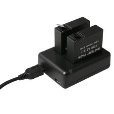Caricabatterie doppio USB per fotocamera digitale BC-AZ16 per Xiaomi Xiaoyi II 4K