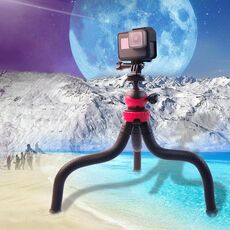 Mini supporto flessibile per treppiede Octopus con morsetto per telefono per iPhone, Galaxy, Huawei, GoPro, Insta360, DJI e altre action camera