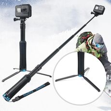 Supporto portatile pieghevole per treppiede, monopiede per selfie, per GoPro, Insta360, DJI e altre action camera, lunghezza: 23,5-81 cm