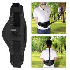 Cinghia di montaggio per cintura con adattatore e vite per GoPro, Insta360, DJI e altre action camera (nero)