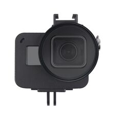 Guscio protettivo in lega di alluminio CNC con telaio assicurativo e lente UV da 52 mm per GoPro HERO7 Black / 6/5 (nero)