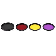 JUNESTAR Filtro obiettivo professionale 4 in 1 da 52 mm (ND2-400 + rosso + giallo + FLD / viola) per GoPro HERO5 / 4s / 4 / 3+ / 3/2 e Xiaomi Xiaoyi Yi I / II 4K e SJCAM Sport Action Camera
