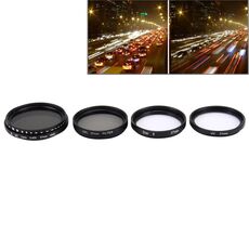 JUNESTAR Filtro obiettivo professionale da 37 mm 4 in 1 (CPL + UV + ND2-400 + Star 8) per GoPro e Xiaomi Xiaoyi Yi Sport Action Camera