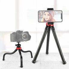 MZ305 MINI POTTOPUS PORTARE TREPOD flessibile con testa a sfera per telecamere SLR, Gopro Hero9 Black / Hero8 Black / 7/6/5 / 5 Sessione / 4 Sessione / 4/3 + / 3/2/1, DJI Osmo Azione, Xiaoyi e altro Telecamere d'azione, cellulare, dimensioni: 30cmx5cm