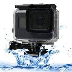 Per Gopro New Hero / Hero6 / 5 Touch Screen nera 60m Cassa protettiva impermeabile subacquea subacquea con fibbia Basic Mount & Screw, non è necessario disassemblare lenti