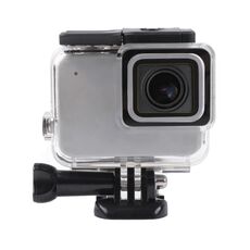 Per GoPro HERO7 Custodia protettiva vuota laterale con custodia scheletrata bianca / argento con fibbia Supporto di base e vite (trasparente)