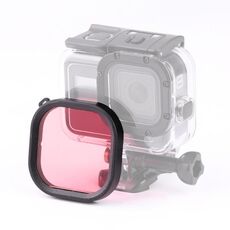 Filtro per lenti colorate per immersioni con custodia quadrata per GoPro HERO8 Black Custodia impermeabile originale (rosa)