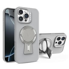 Per iPhone 16 Pro Max Y-shape Holder MagSafe Custodia antiurto per telefono (grigio)