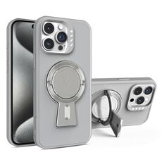 Per iPhone 15 Pro Y-shape Holder MagSafe Custodia antiurto per telefono (grigio)
