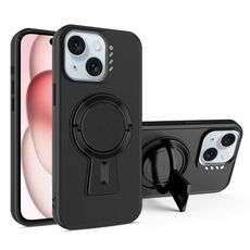 Per iPhone 15 Plus Supporto a Y MagSafe Custodia antiurto robusta per telefono (nero)