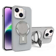 Per iPhone 14 Y-shape Holder MagSafe Custodia antiurto per telefono (grigio)