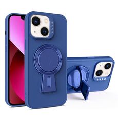 Per iPhone 13 Custodia antiurto MagSafe con supporto a Y (blu reale)