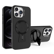 Per iPhone 12 Pro Custodia per telefono antiurto MagSafe con supporto a forma di Y (nero)