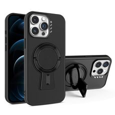 Per iPhone 12 Pro Max Supporto a Y MagSafe Custodia antiurto robusta per telefono (nero)