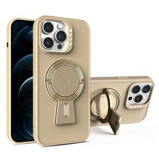 Per iPhone 12 Pro Max Custodia per telefono antiurto MagSafe a forma di Y (oro deserto)
