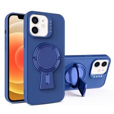 Per iPhone 12 Custodia per telefono antiurto MagSafe con supporto a forma di Y (blu reale)