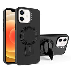 Per iPhone 12 Custodia per telefono antiurto MagSafe con supporto a forma di Y (nero)