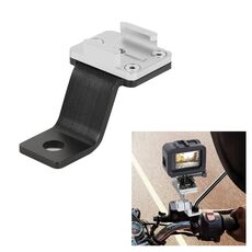 RUIGPRO Supporto per telefono in lega per manubrio da moto per GoPro / Insta360 / DJI OSMO Sport Camera (Argento)