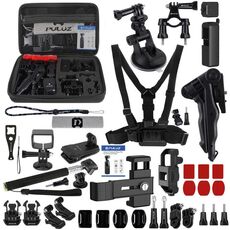Accessori PULUZ 43 in 1 Kit combo Total Ultimate per DJI Osmo Pocket con custodia in EVA (fascia toracica + cinturino da polso + supporto a ventosa + bracci girevoli a 3 vie + fibbia con gancio a J + supporto per treppiede con impugnatura + supporti per superficie + cornice per staffa + pellicola per schermo + Custodia in silicone + Adattatore per treppiede + Custodia + Supporti Rec + Supporto per manubrio + Chiave)