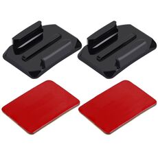 PULUZ 2 supporti per superfici curve + 2 adesivi per supporti adesivi per PULUZ Action Sports Cameras Jaws Flex Clamp Mount per GoPro, Insta360, DJI e altre action camera