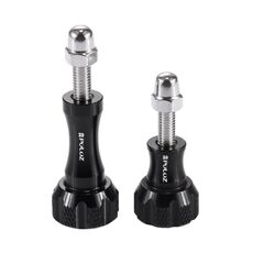 PULUZ Set di viti con dado e bullone in alluminio CNC con manopola in alluminio per GoPro Hero12 Black / Hero11 /10 /9 /8 /7 /6 /5, Insta360 Ace / Ace Pro, DJI Osmo Action 4 e altre action cam (nero)
