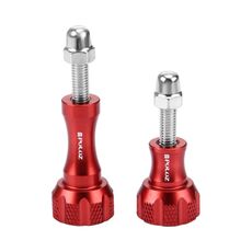 PULUZ Set di viti con dado e bullone in alluminio CNC con manopola in alluminio per GoPro Hero12 Black / Hero11 /10 /9 /8 /7 /6 /5, Insta360 Ace / Ace Pro, DJI Osmo Action 4 e altre action camera (Rosso)
