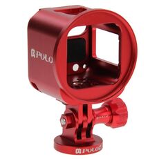 PULUZ HOUSING SHELL CNC in lega di alluminio Kit gabbia protettiva con chiave in metallo e cappuccio per lenti e cabinazione e attacco a treppiede per Gopro Hero5 Session / Hero4 Session / Hero Session (rosso)