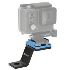 Supporto fisso in metallo per moto PULUZ per GoPro, Insta360, DJI e altre action camera (blu)