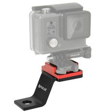 Supporto fisso in metallo per moto PULUZ per GoPro, Insta360, DJI e altre action camera (rosso)