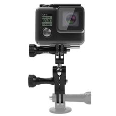 Supporto a giunto sferico in alluminio CNC PULUZ con 2 viti lunghe per GoPro, Insta360, DJI e altre action camera (nero)