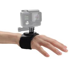 PULUZ 3 in 1 Cinghie per mano, polso, braccio e gamba Supporto con rotazione a 360 gradi per GoPro, Insta360, DJI e altre action camera (nero)