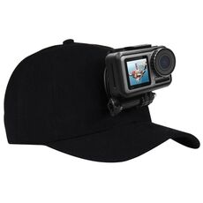 PULUZ Cappello da Baseball con Fibbia a Gancio a J e Vite per GoPro, DJI OSMO Action e Altre Action Camera (Nero)