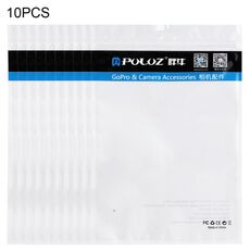 10 pz Pulluz 25.8 cm x 18 cm foro di blocco trasparente anteriore bianco perla gioielli zip serratura zip borsa da imballaggio (taglia: l)