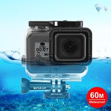 PULUZ per GoPro Hero (2018) /Hero7 Black /6/5 60M Custodia protettiva per l'immersione per alloggi impermeabili subacquei con morso e vite di base della fibbia e vite