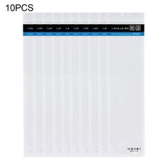 10 pz Pulluz 34.5cm x 9cm Hang Foro Clear Bianco Bianco Blocco perla Zip Blocco Zip Borsa da imballaggio (Dimensioni: S, Tipo allungato)