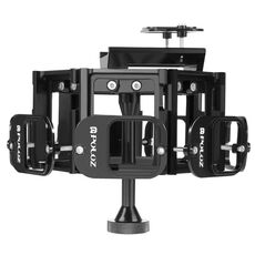 PULUZ 8 IN 1 TUTTI VISTA PANORAMA FRAME CNC in lega di alluminio Cage protettiva con vite per GOPRO HERO7 / 6/5 (Nero)