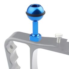 PULUZ Adattatore a sfera in alluminio con vite da 1/4 di pollice per GoPro, Insta360, DJI e altre action camera, diametro: 2,5 cm (blu)