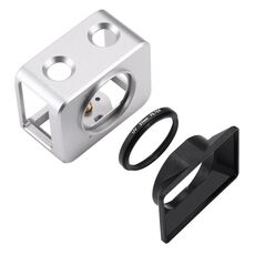 PULUZ per Sony RX0 Alloy in lega di alluminio Cage protettiva + Lente filtro UV da 37mm + Obiettivo Obiettivo con viti e cacciaviti (argento)