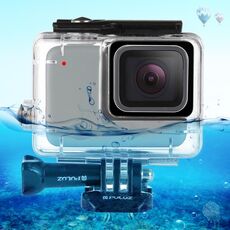 Custodia subacquea subacquea PULUZ 45m custodia subacquea per GoPro HERO7 Silver / HERO7 White, con fibbia di montaggio di base e vite (trasparente)