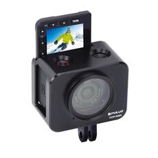 Gabbia protettiva in lega di alluminio PULUZ + lente con filtro UV da 37 mm + parasole per lenti con viti e cacciaviti per Sony RX0 / RX0 II (nero)