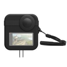 Custodia PULUZ per GoPro Max con doppio copriobiettivo + custodia protettiva in silicone per il corpo (nera)