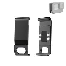 PULUZ Copertura interfaccia laterale batteria in metallo per GoPro HERO12 Nero /11 Nero /10 Nero /9 Nero (Nero)
