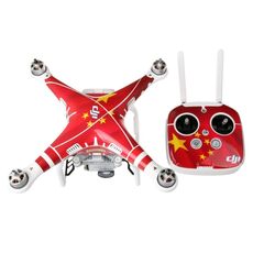 Modello di bandiera cinese 4D imitazione in fibra di carbonio in fibra di carbonio Kit di resistenza all'acqua in PVC per DJI Phantom 3 Quadcopter & Remote Controller e batteria
